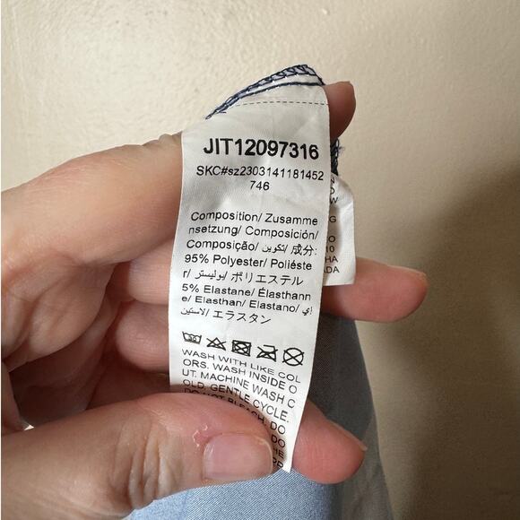 Shein Plus 1X Navy Blue Tropical Print V-Neck Romper Jumpsuit One Piece - Picture 5 of 5